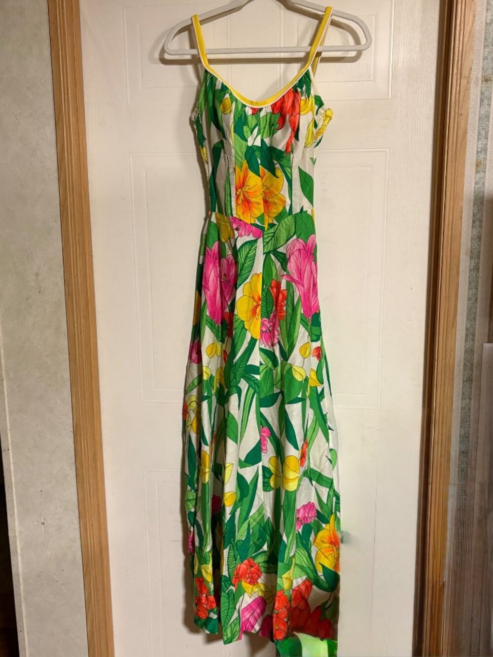Vintage VTG 1960s Deweese Design Floral Maxi Dress Sof-Cup Bra 14/36 Size 8 - Picture 3 of 13